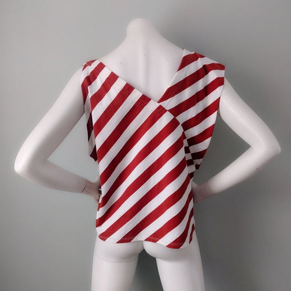 9-H15 STCL Anthropologie Dulcina Brown Stripe Tank - Picture 7 of 7
